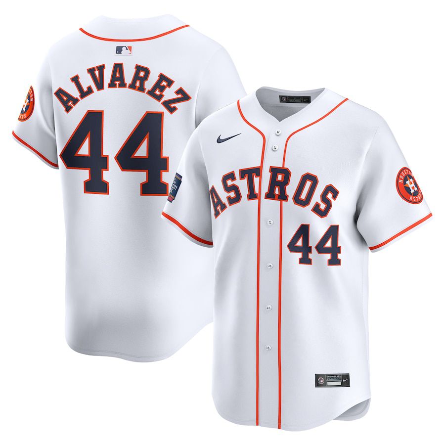 Men Houston Astros #44 Yordan Alvarez Nike White 2024 MLB World Tour Mexico City Series Home Limited Player Jersey